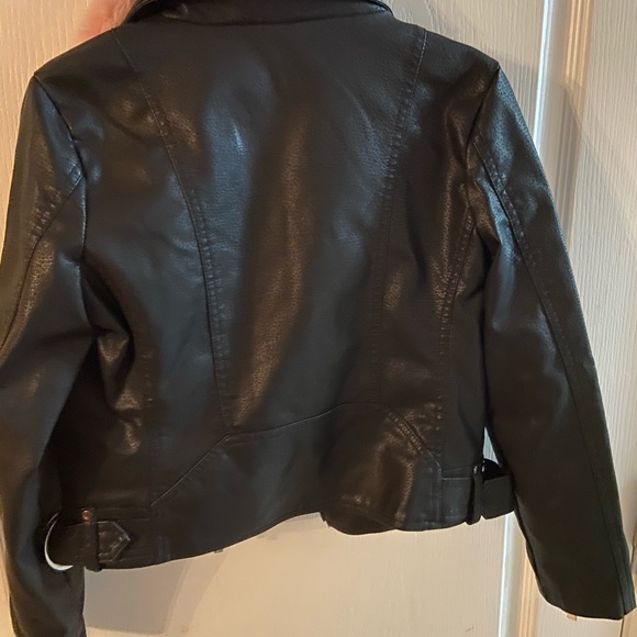 NWT Girls Jou Jou vegan faux leather jacket - Picture 3 of 3